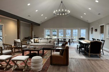 Great Room, located at The Timbers Clubhouse, a Socha Companies community